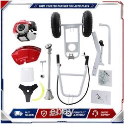 Petrol Wheeled Brush Cutter Split Shaft Red high-performance Trolley 7500rpm