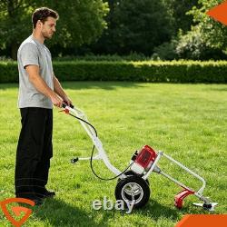 Profi-52cc 2-Stroke Wheeled Petrol Brush Strimmer Grass Weed Trimmer Cutter