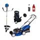 Sgs 46cm Petrol Lawnmower & 52cc Strimmer/brush Cutter & 2 Oils Garden Tool Set