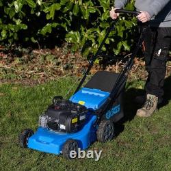 SGS 4pc Garden Tool Set 41cm Petrol Lawnmower, 52cc Strimmer/Brush Cutter & Oils