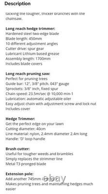 SGS 52cc 5in1 Multi-Tool Garden Set Chainsaw, Trimmer, Strimmer, Brush Cutter