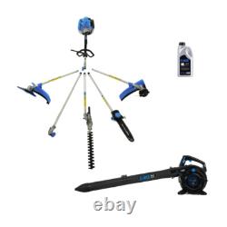 SGS Garden Petrol Strimmer Brush Cutter Multi-Tool with Leaf Blower Vacuum Bundle