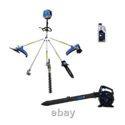 SGS Garden Petrol Strimmer Brush Cutter Multi-Tool with Leaf Blower Vacuum Bundle