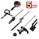 Scheppach 4in1 Petrol Brush Cutter Mt33p With Hedge Trimmer Pole Pruner Chainsaw