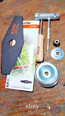 Stihl Fs55 Fs56r/rc Km56rc-e Fs70r/rc Brush Cutters 2 Tooth Blade Kit, Nut, Key