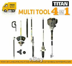 TITAN TTK587GDO 4in1 Multi Tool Strimmer Brush Cutter Hedge Trimmer GRADE B