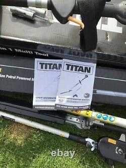 Titan 25.4cc Petrol Garden Maintenance Multi-Tool Brushcutter Saw Trimmer Hedge