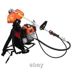WALPLUS 52cc Backpack Brush Cutter Petrol Grass Trimmer 1.45kW Garden Tool