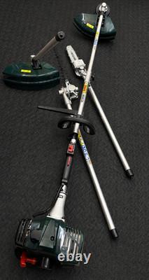 WEBB WEMC26 4 in 1 Petrol Cordless Garden Multi-Tool Green, Silver & Black