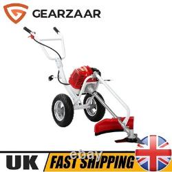 Wheeled Brush Cutter 2.2KW Heavy Duty Red New Split Shaft 7500rpm Trolley 2 in 1