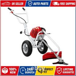 Wheeled Brush Cutter Professional 2.2KW Handles Red 2-Stroke Trimmer New Grass