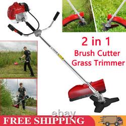 2in1 52cc Petrol Garden Brosse Cutter Strimmer Grass Trimmer Kit Garden Tool Uk