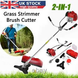 52cc Essence 2in1 Grass Strimmer Brosse Cutter Trimmer Cutting Garden Tool Uk