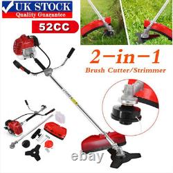 52cc Pinceau D'essence Cutter Strimmer Grass Line Garden Trimmer 2 En 1 Kit Uk