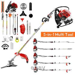 CONENTOOL 5 en 1 Outil de Jardin Multi 52cc Taille-haie à Essence Tronçonneuse Débroussailleuse