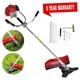 Coupe-bordures Et D&eacute;broussailleuse &agrave; Essence 52cc 2-en-1 Outil De Jardin Pour Couper L'herbe