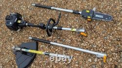 Coupe-brosse Titan Kombi avec débroussailleuse et tronçonneuse sur perche + extension