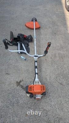 Débroussailleuse Stihl FS 91 avec harnais de coupe à fil, environ 2018