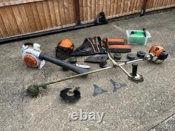 Débroussailleuse Stihl Fs130 avec accessoires et souffleur de feuilles Stihl Bg 86c