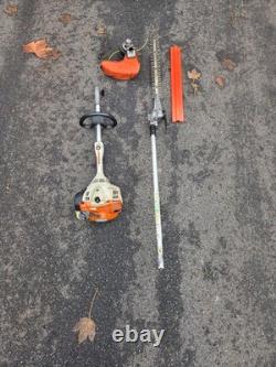 Débroussailleuse Stihl km56 kombi avec attachement taille-haie