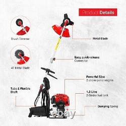 Débroussailleuse à dos à essence BU-KO 52cc, coupe-bordure avec lame 3t, lame 40t