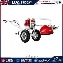 Débroussailleuse thermique robuste sur roues, 2,2 kW, neuve, à arbre démontable, rouge