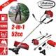 D&eacute;broussailleuse/tondeuse &agrave; Gazon 2-en-1 &agrave; Essence 52 Cc, Outil De Jardin, Garantie 5 Ans