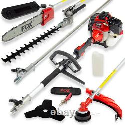 Fox 6 En 1 Garden Multi Tool Cutter Cedge Chainsaw Grass Trimmer & Brush Cutter