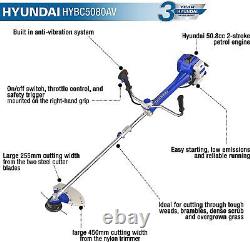 Hyundai 50.8cc Anti-Vibration Grass Trimmer / Brushcutter HYBC5080AV 
 
<br/>	

 <br/>
 Hyundai 50.8cc Anti-Vibration Coupe-herbe / Débroussailleuse HYBC5080AV