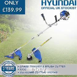 Hyundai Garden Trimmer Grass Strimmer Brushcutter Essence Anti-vibration 52cc
