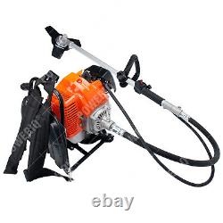 Kit de jardin 6 en 1 avec débroussailleuse à dos à essence, tronçonneuse, taille-haie, moteur 52cc
