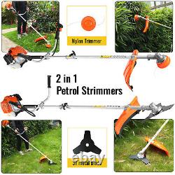 Outil de jardin à essence 52cc 2 en 1 Multi-fonction Débroussailleuse Coupe-brosse Jardin Pelouse
