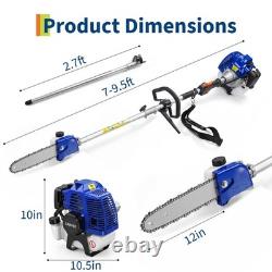 Outil de jardin multifonction 43 cm³ : débroussailleuse, coupe-bordures et tronçonneuse