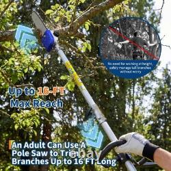 Outil de jardin multifonction 43 cm³ : débroussailleuse, coupe-bordures, tronçonneuse
