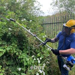 Outil de jardin multifonction 4-en-1 52cc : coupe-bordures, débroussailleuse, tronçonneuse