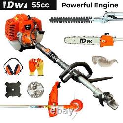 Outil de jardin multifonction DW81 5 en 1 débroussailleuse à essence, coupe-bordures, tronçonneuse