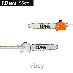 Outil de jardin multifonction DW81 5 en 1 débroussailleuse à essence, coupe-bordures, tronçonneuse