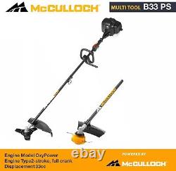 Outil multifonction McCulloch B33PS 1 en 1, coupe-bordures avec bobine et lame de débroussailleuse 33cc