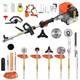 Taille-haie 6-en-1 52cc Outil Multi Fonction D&eacute;broussailleuse &agrave; Essence S&eacute;cateur De Jardin Tron&ccedil;onneuse
